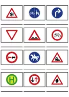 Vorschau - Spiele - Verkehrsschilder / Verkehrszeichen / Traffic signs : Vocabulary List Wordlist - Englisches Kartenspiel Cardgame Picturecards - Seite 3