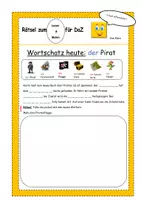 Vorschau - Unterrichtsreihen - Klaro DaZ & SU Rätsel Lies und Male der Pirat - Seite 1