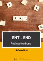 Vorschau - Arbeitsblätter - Die schnelle Deutschstunde: "Ent-" und "End-"; Rechtschreibung üben - Deckblatt