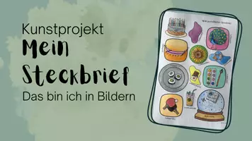 Vorschau - Mal- und Bastelvorlagen - Mein Steckbrief - Kunst - Zeichnen - Schuljahresanfang - Seite 1