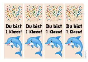 Vorschau - Mal- und Bastelvorlagen - Delfinklasse - Lesezeichen (Klassentier) - Seite 2