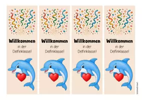 Vorschau - Mal- und Bastelvorlagen - Delfinklasse - Lesezeichen (Klassentier) - Seite 3