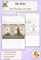 Vorschau - Arbeitsblätter - Moschee von innen | Islam | Religion Grundschule - Deckblatt