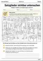 Vorschau - Arbeitsblätter - Satzglieder Lernmalbuch Klasse 5–6 - Deckblatt
