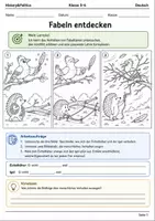 Vorschau - Arbeitsblätter - Fabeln Lernmalbuch Klasse 5–6 - Deckblatt