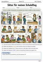 Vorschau - Arbeitsblätter - DaZ Alltagssätze Lernmalbuch Klasse 5–6 - Deckblatt