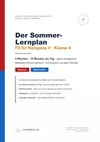 Vorschau - Stundenentwürfe - Der Sommer-Lernplan – Fit für Kompass 4 | Klasse 4 Baden-Württemberg | Mathe & Deutsch für die Sommerferien mit Ferienpass & Lösungen - Deckblatt