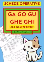 anteprima - Esercizi - DIFFICOLTÀ ORTOGRAFICHE - 24 SCHEDE OPERATIVE - C E G DURA E DOLCE - GL - GN - SC -QU - Pagina 3
