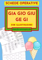 anteprima - Esercizi - GIA GIO GIU GE GI – DIFFICOLTA’ ORTOGRAFICHE – SCHEDE - Pagina di copertina