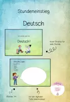 Vorschau - Präsentationen/Tafelbilder - Deutsch: Stundentransparenz/ Stundeneinstieg - Deckblatt