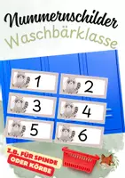 Vorschau - Mal- und Bastelvorlagen - Materialpaket: Waschbärklasse Schulstart - Seite 1