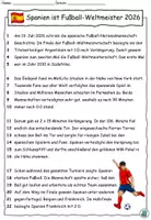 Vorschau - Arbeitsblätter - Info-Lesetext "Spanien ist Fußball-Weltmeister 2026" mit Aufgaben und Fragen - Finale Fußball-WM Spanien gegen Argentinien - Deutsch / DaZ - Seite 3