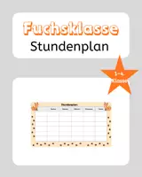 Vorschau - Poster - Stundenplan Fuchsklasse Klasse 1-4 Grundschule - Deckblatt