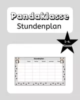 Vorschau - Poster - Pandaklasse Stundenplan Grundschule - Deckblatt