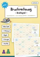 Vorschau - Spiele - Bruchrechnung Brettspiel – 3 Niveaus mit Lösungen (Kl. 6–7) - Deckblatt