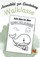 Vorschau - Mal- und Bastelvorlagen - Ausmalbild zur Einschulung Walklasse - Deckblatt