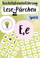 Vorschau - Spiele - Buchstabeneinführung E - Buchstabe E - Lese-Pärchen E - Deckblatt