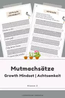 Vorschau - Arbeitsblätter - Wörtersuche | Positive Affirmationen | Growth Mindset | Achtsamkeit | 2. Klasse - Deckblatt