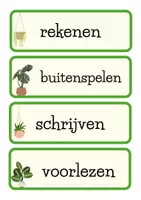 Voorbeeld - Dagritmekaarten thema planten - Voorblad