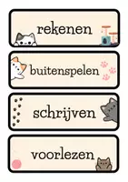 Voorbeeld - Dagritmekaarten thema katten - Voorblad