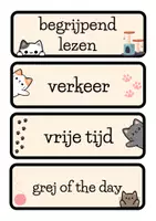 Voorbeeld - Dagritmekaarten thema katten - Pagina 2