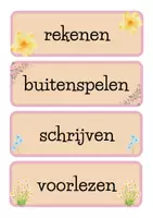 Voorbeeld - Dagritmekaarten thema bloemen - Voorblad