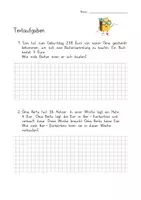 Vorschau - Arbeitsblätter - Textaufgaben halbschriftliche Division ohne Rest (Klasse 3) mit Lösungsblatt - Deckblatt