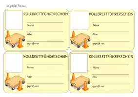 Vorschau - Anderer Materialtyp - Rollbrettführerschein | Vorlage - Seite 1