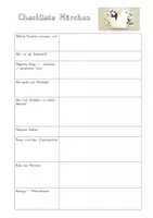 Vorschau - Arbeitsblätter - Checkliste Märchenschreiben - Deckblatt