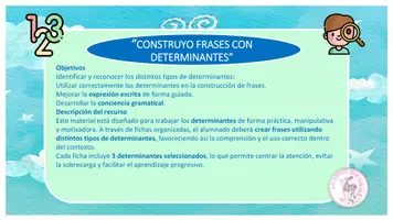 Vista previa - Hojas de trabajo - HAZ ORACIONES CON DETERMINANTES - página 1