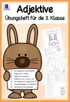 Vorschau - Unterrichtsreihen - Adjektive (Wiewörter) - Übungsheft für die 3. Klasse - Deckblatt