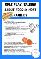 Vorschau - Arbeitsblätter - Role Play: Food in Host Families | England, Gastfamilie - Deckblatt