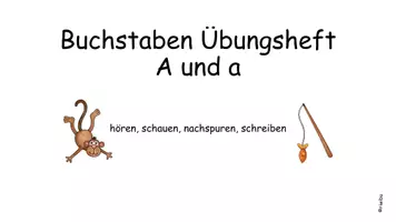 Vorschau - Arbeitsblätter - Buchstaben Übungsheft A und a Anfangsunterricht - Seite 1