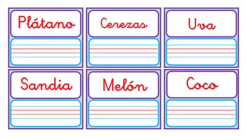 Vista previa - Hojas de trabajo - BUSCAR FRUTA Y VERDURA. ASOCIAR A LA PALABRA Y ESCRIBIRLA. - página 3
