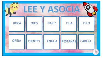 Vista previa - Hojas de trabajo - ASOCIA PALABRA CON IMAGEN. VOCABULARIO COLEGIO Y PARTES DEL CUERPO. - página 2