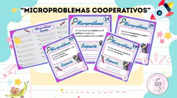 Vista previa - Hojas de trabajo - RESUELVE ESTOS MICROPROBLEMAS COOPERATIVOS. - Portada