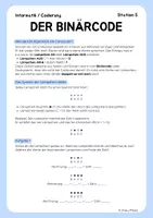 Vorschau - Arbeitsblätter - Binärcode & Dualsystem verstehen: Wie der Computer zählt (Stationenlernen / Arbeitsblatt mit Lösungen) - Seite 1