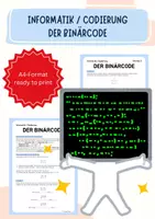 Vorschau - Arbeitsblätter - Binärcode & Dualsystem verstehen: Wie der Computer zählt (Stationenlernen / Arbeitsblatt mit Lösungen) - Deckblatt
