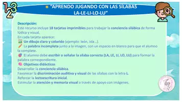 Vista previa - Hojas de trabajo - COMPLETAR PALABRAS CON LA LE LI... - página 1