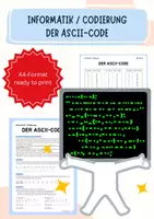 Vorschau - Arbeitsblätter - ASCII-Code & Tastatur-Übersetzung: Wie Computer Buchstaben lernen (Informatik Arbeitsblatt mit Lösungen) - Deckblatt