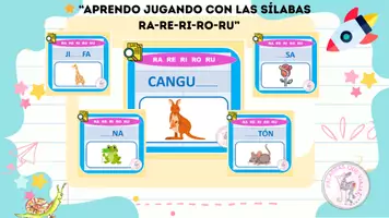 Vista previa - Hojas de trabajo - COMPLETAR PALABRAS CON RA RE RI... - Portada