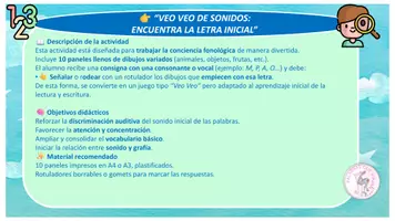 Vista previa - Hojas de trabajo - veo veo - página 1
