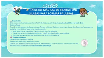 Vista previa - Hojas de trabajo - TARJETAS - página 1