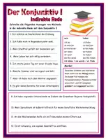 Vorschau - Arbeitsblätter - Der Konjunktiv I in der indirekte Rede – Zeitformen DaF - Seite 2