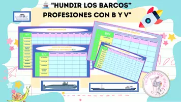 Vista previa - Hojas de trabajo - BARCOS REGLAS DE ORTOGRAFÍA PROFESIONES B/V - Portada