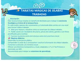 Vista previa - Hojas de trabajo - UNE SÍLABAS TRABADAS CON VOCALES - página 1