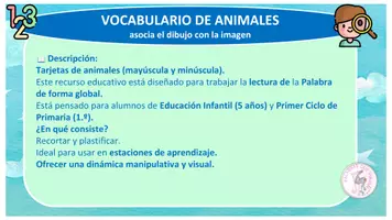 Vista previa - Hojas de trabajo - ANIMAL - página 1