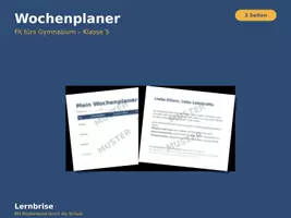 Vorschau - Arbeitsblätter - Wochenplaner - Fit fürs Gymnasium Klasse 5 - Deckblatt