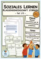 Vorschau - Stundenentwürfe - Soziales Lernen: Sozialtraining "Klassengemeinschaft stärken" - Teil 1 (Doppelstunde) / Klassen 3-5 / Teambuilding - Deckblatt