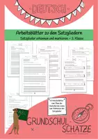 Vorschau - Arbeitsblätter - Arbeitsblätter zum Erkennen und Markieren der Satzglieder - Deckblatt